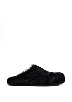 Marni Fussbett calf-hair slippers - Black