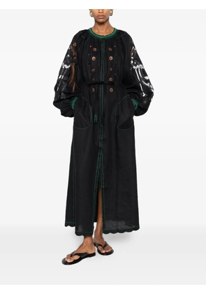 Vita Kin Babylon embroidered midi dress - Black