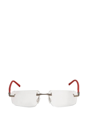 TAG Heuer rimless rectangle-frame glasses - Red