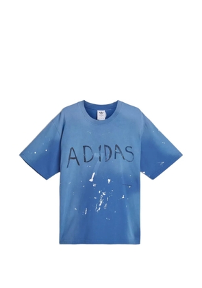 adidas x Song for the Mute 007 paint-splatter logo-print T-shirt - Blue