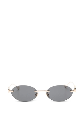 VALENTINO GARAVANI EYEWEAR VLogo oval-frame sunglasses - Gold