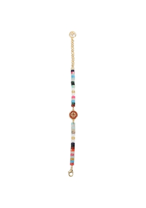 Casablanca beaded logo-charm bracelet - Gold