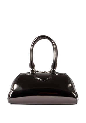 Givenchy mini Antigona East-West metallic leather clutch bag - Black