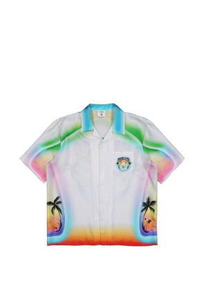 Casablanca Airspray Cuban-collar shirt - White