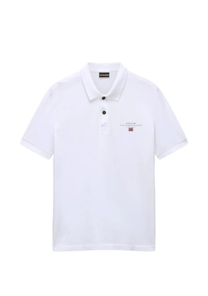 Napapijri Elbas logo-embroidered polo shirt - White