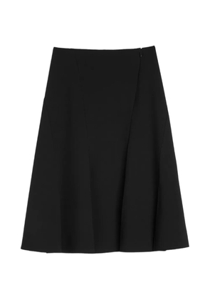 Jil Sander high-waisted A-line midi skirt - Black