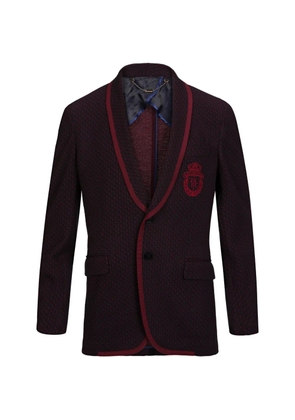 Billionaire Bob logo-embroidered shawl-lapel blazer - Black