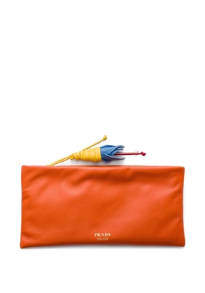 Prada nappa leather zipper pouch - Orange