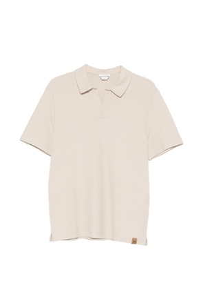 Jacob Cohën piqué-weave V-neck T-shirt - Neutrals