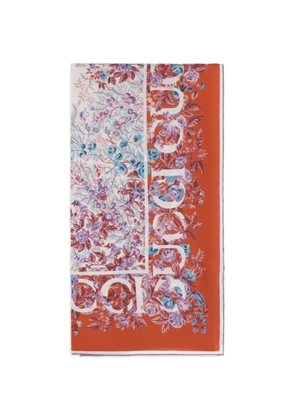 Gucci floral-print silk scarf - Orange
