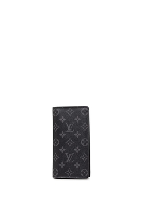 Louis Vuitton Pre-Owned 2020 Monogram Eclipse Brazza Wallet long wallets - Black