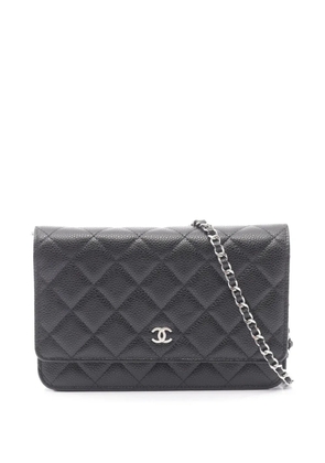 CHANEL Pre-Owned 2021-2026 CC Quilted Caviar Wallet on Chain crossbody bag - Black