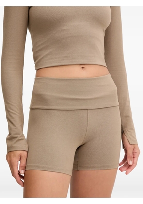 Casall Sublime fold-over shorts - Brown