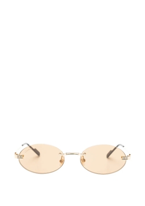 Cartier Eyewear rimless oval-frame sunglasses - Gold