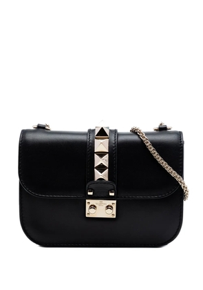 Valentino Garavani Pre-Owned 2000-2017 Small Leather Rockstud Glam Lock crossbody bag - Black