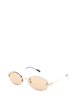 Cartier Eyewear rimless oval-frame sunglasses - Gold
