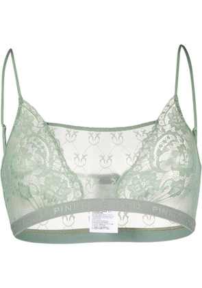 PINKO lace logo-underband bra - Green