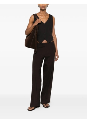 Avenue Montaigne Flavia low-rise palazzo pants - Brown