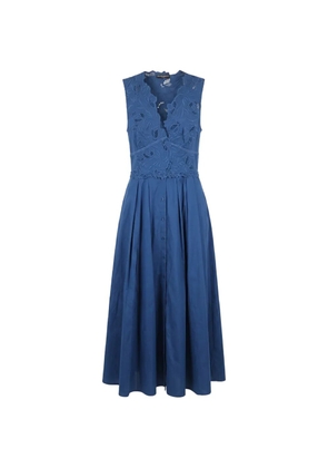 Ermanno Scervino floral-lace midi dress - Blue