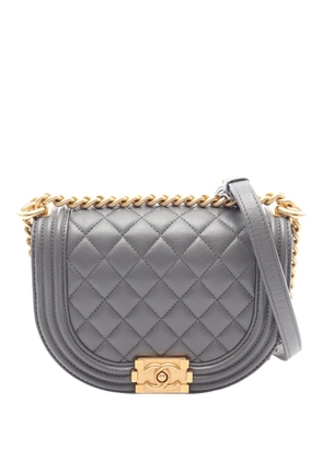 CHANEL Pre-Owned 2021-2026 Small Quilted Caviar Boy Messenger Bag shoulder bag - Grey