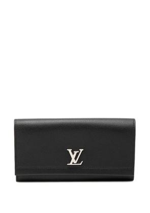 Louis Vuitton Pre-Owned 2016 Leather Lockme II Wallet long wallets - Black