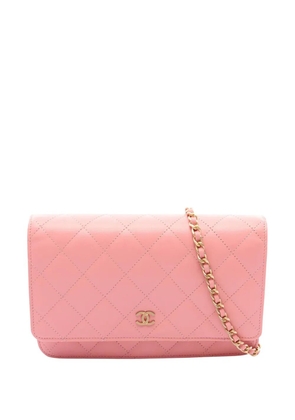 CHANEL Pre-Owned 2019 Lambskin Classic Wallet on Chain crossbody bag - Pink