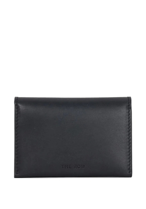 The Row logo-debossed wallet - Black