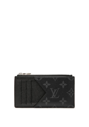Louis Vuitton Pre-Owned 2019 Monogram Eclipse Taigarama Card Holder coin pouch - Black