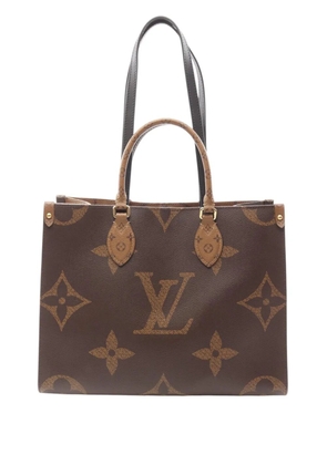 Louis Vuitton Pre-Owned 2020 Monogram Reverse Giant OnTheGo MM satchel - Brown