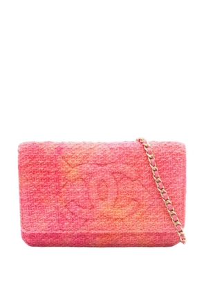 CHANEL Pre-Owned 2020 Tweed CC Wallet on Chain crossbody bag - Pink