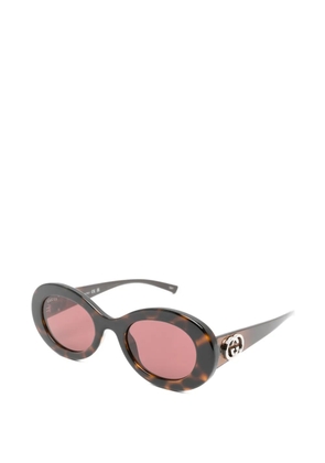 Gucci Eyewear Interlocking G tortoise-shell sunglasses - Brown