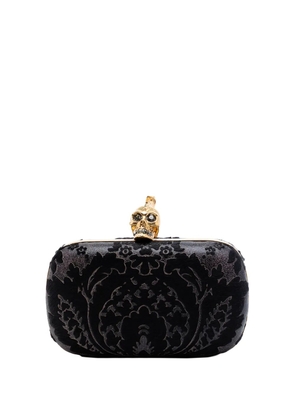 Alexander McQueen Pre-Owned 2000-2010 Calfskin and Pony Hair Skull Box clutch bag - Purple
