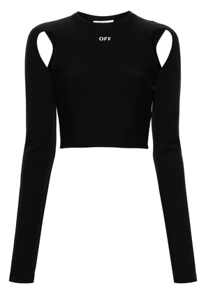 Off-White cut-out crop top - Black