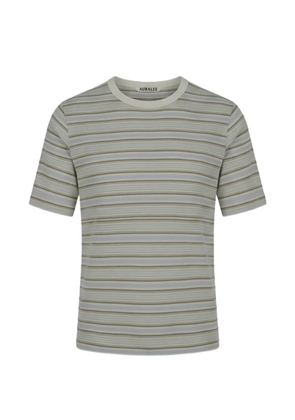 Auralee stripe-pattern T-shirt - Blue