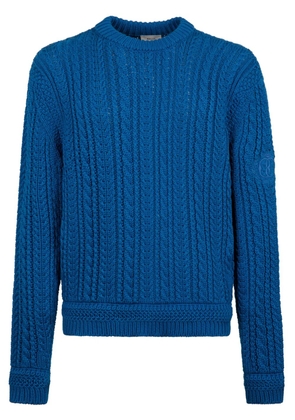Bally cable-knit cotton jumper - Blue