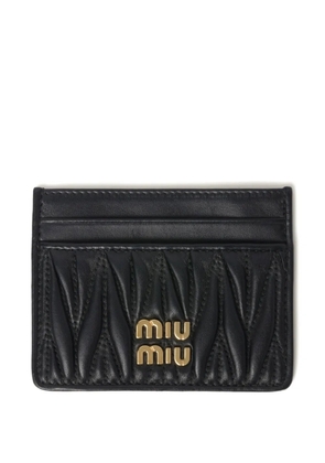 Miu Miu matelassé nappa-leather card holder - Black