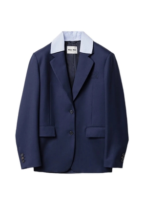 Miu Miu single-breasted wool blazer - Blue