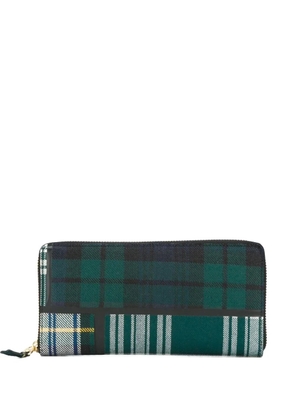 Comme Des Garçons Wallet tartan-print wool wallet - Green