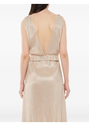Givenchy technical pleated midi dress - Neutrals