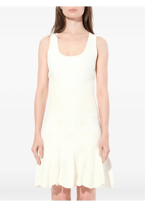 Alexander McQueen shell-embroidered mini dress - White