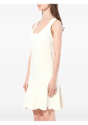 Alexander McQueen shell-embroidered mini dress - White