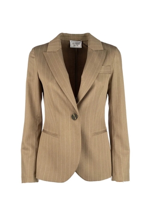 POST SCRIPTUM pinstripe-pattern single-breasted blazer - Neutrals