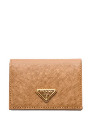 Prada small Saffiano leather wallet - Brown