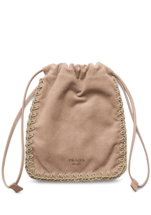 Prada suede smartphone case - Neutrals