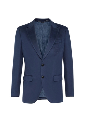 Billionaire Crest-embroidered blazer - Blue