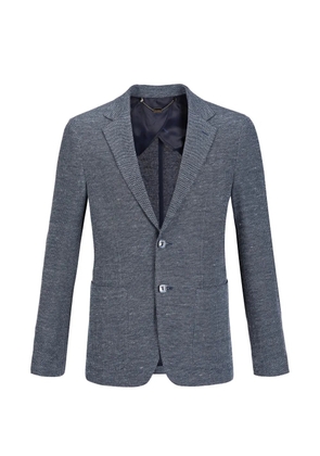 Billionaire Hack lion-patch blazer - Blue