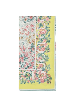 Gucci floral-print silk scarf - Yellow