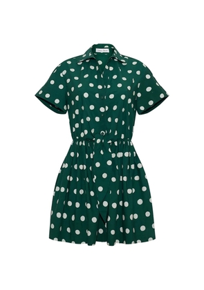 Cara Cara Asbury polka-dot mini dress - Green