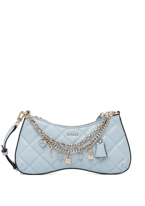 GUESS USA Libby quilted charm-detail shoulder bag - Blue