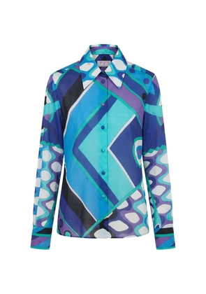 PUCCI geometric-pattern shirt - Blue